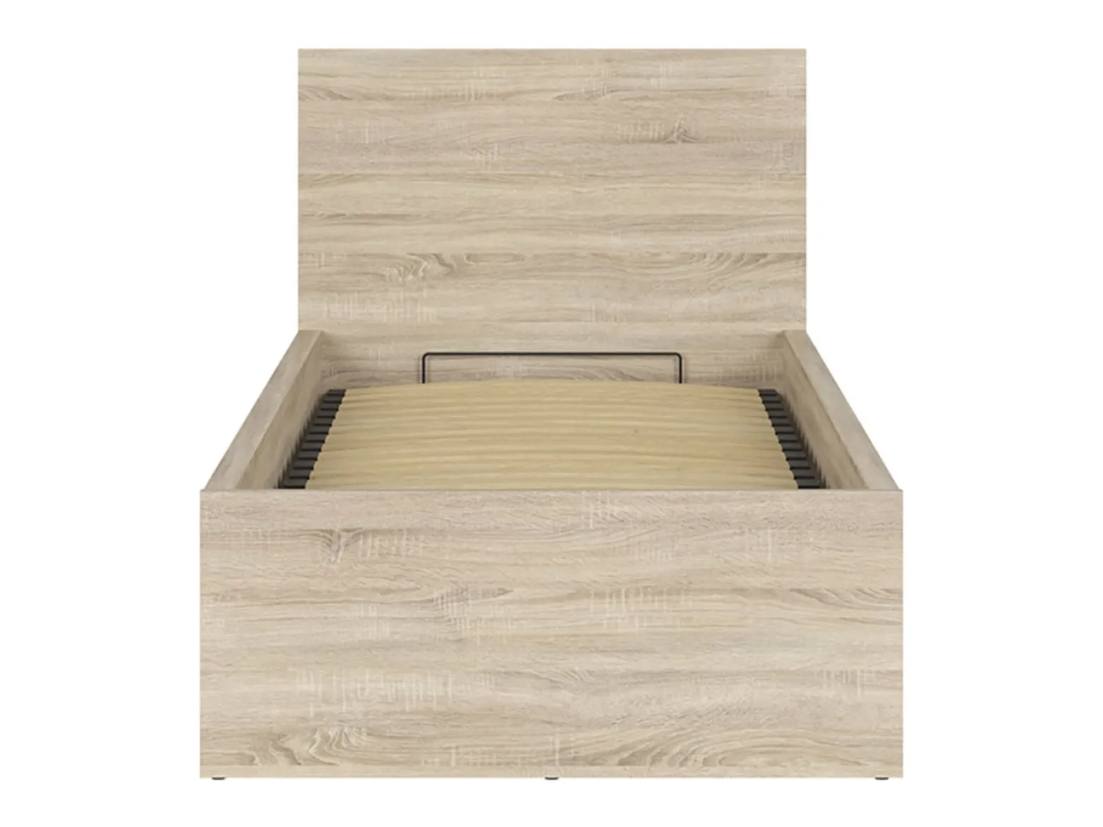 Zestaw łóżko Tetrix dąb sonoma ze stelażem i materac Mimas 90x200