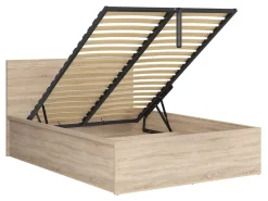 Zestaw łóżko Tetrix dąb sonoma ze stelażem i materacem Ceres AV 120x200