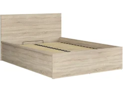 Zestaw łóżko Tetrix dąb sonoma ze stelażem i materac Mimas 140x200
