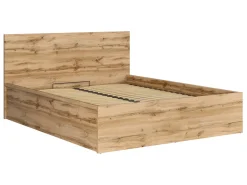 Zestaw łóżko Tetrix dąb wotan ze stelażem i materacem Ceres AV 160x200
