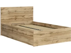 Zestaw łóżko Tetrix dąb wotan ze stelażem i materac Mimas 120x200