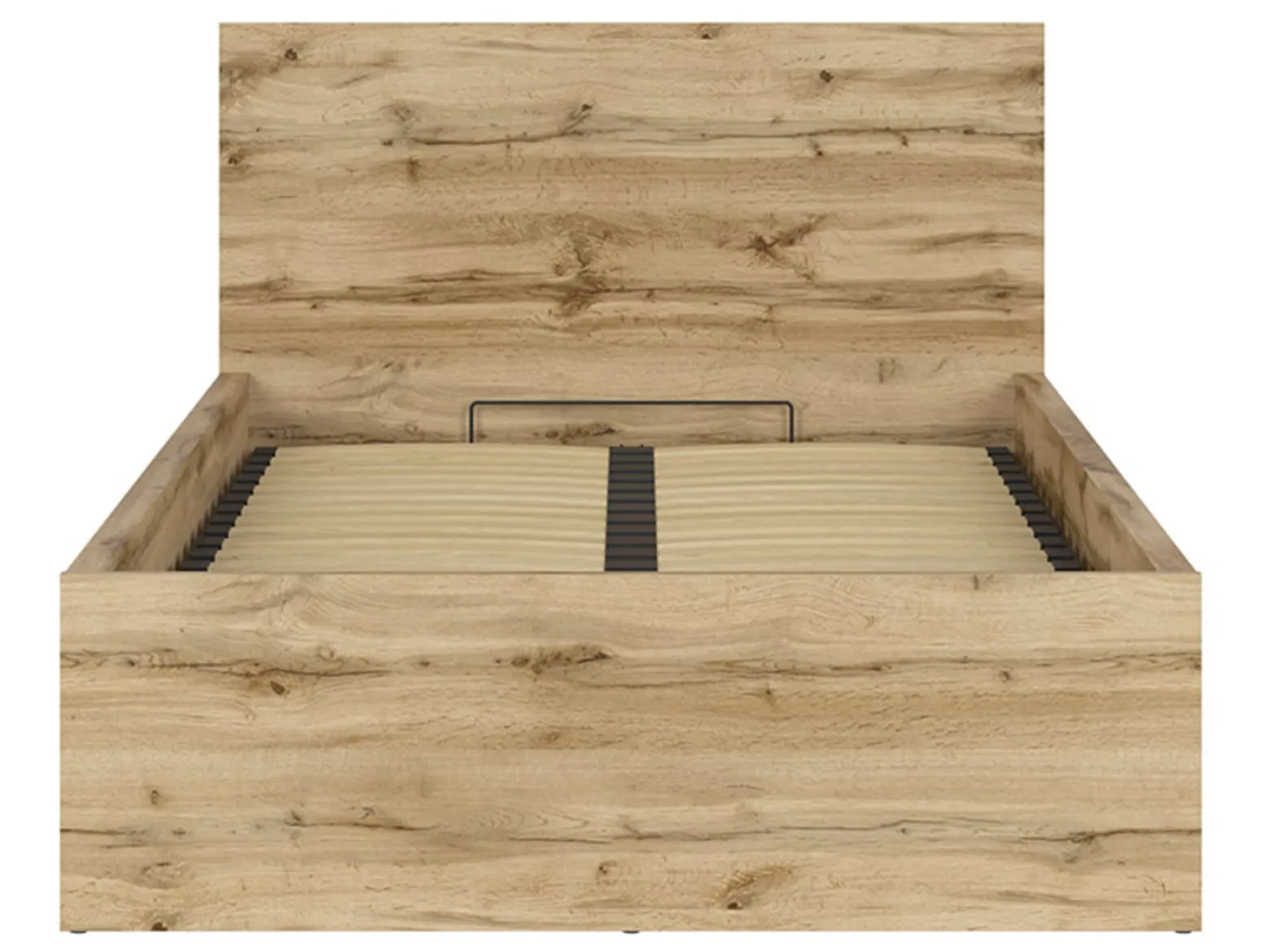 Zestaw łóżko Tetrix dąb wotan ze stelażem i materac Mimas 120x200