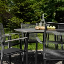 Zestaw 2 krzeseł ogrodowych aluminiowych di volio Asti - Szare