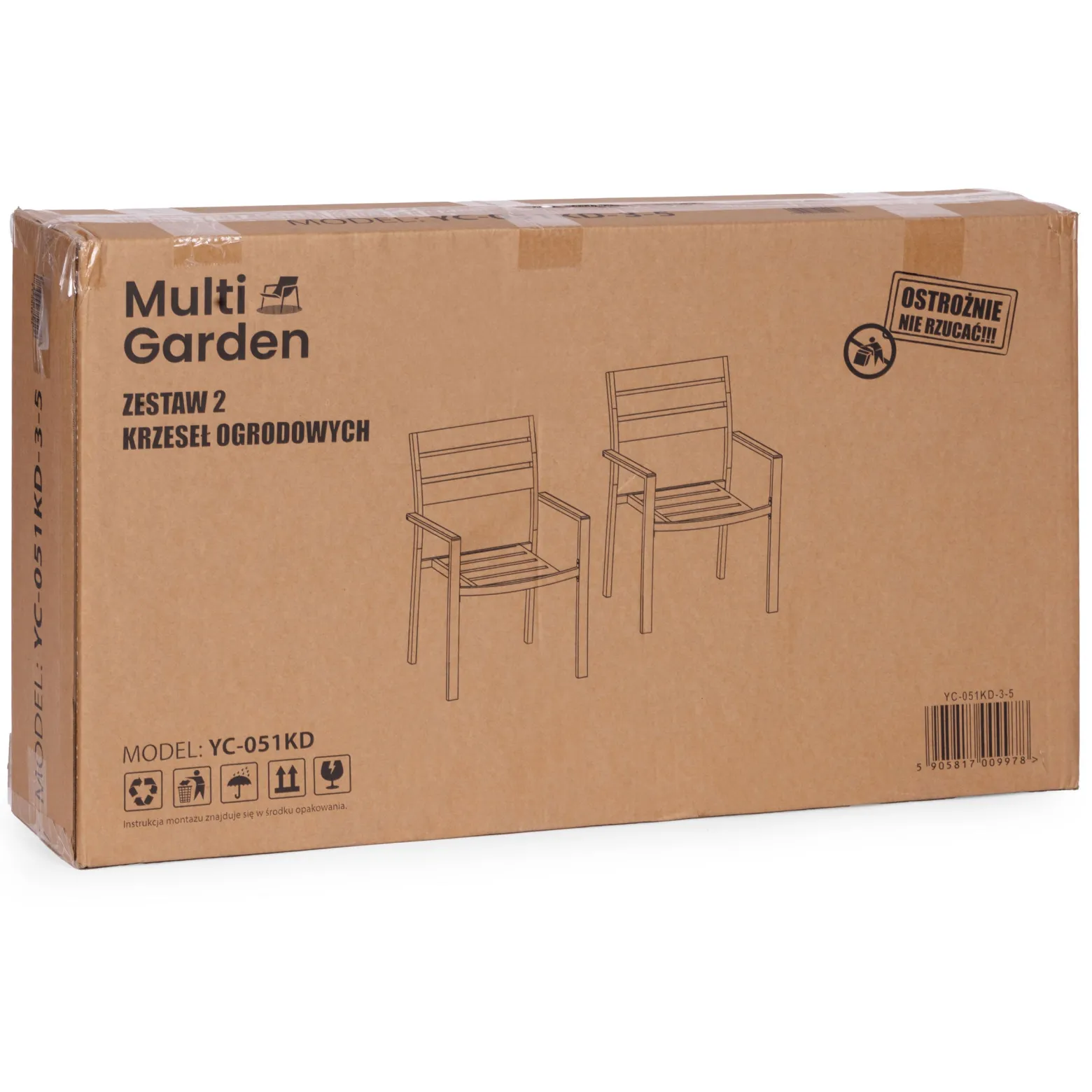 Zestaw 2 krzeseł ogrodowych MultiGarden
