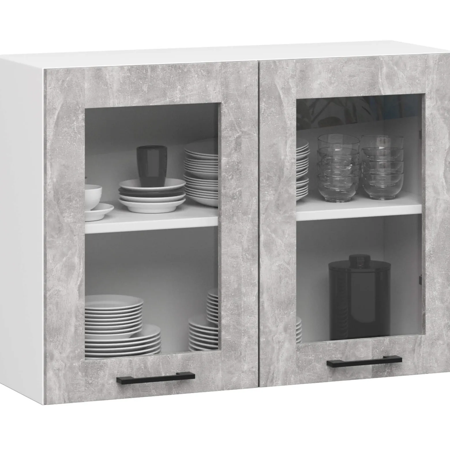 Zestaw kuchenny AKORD OLIWIA 240 cm Szary Beton 240x46x203cm