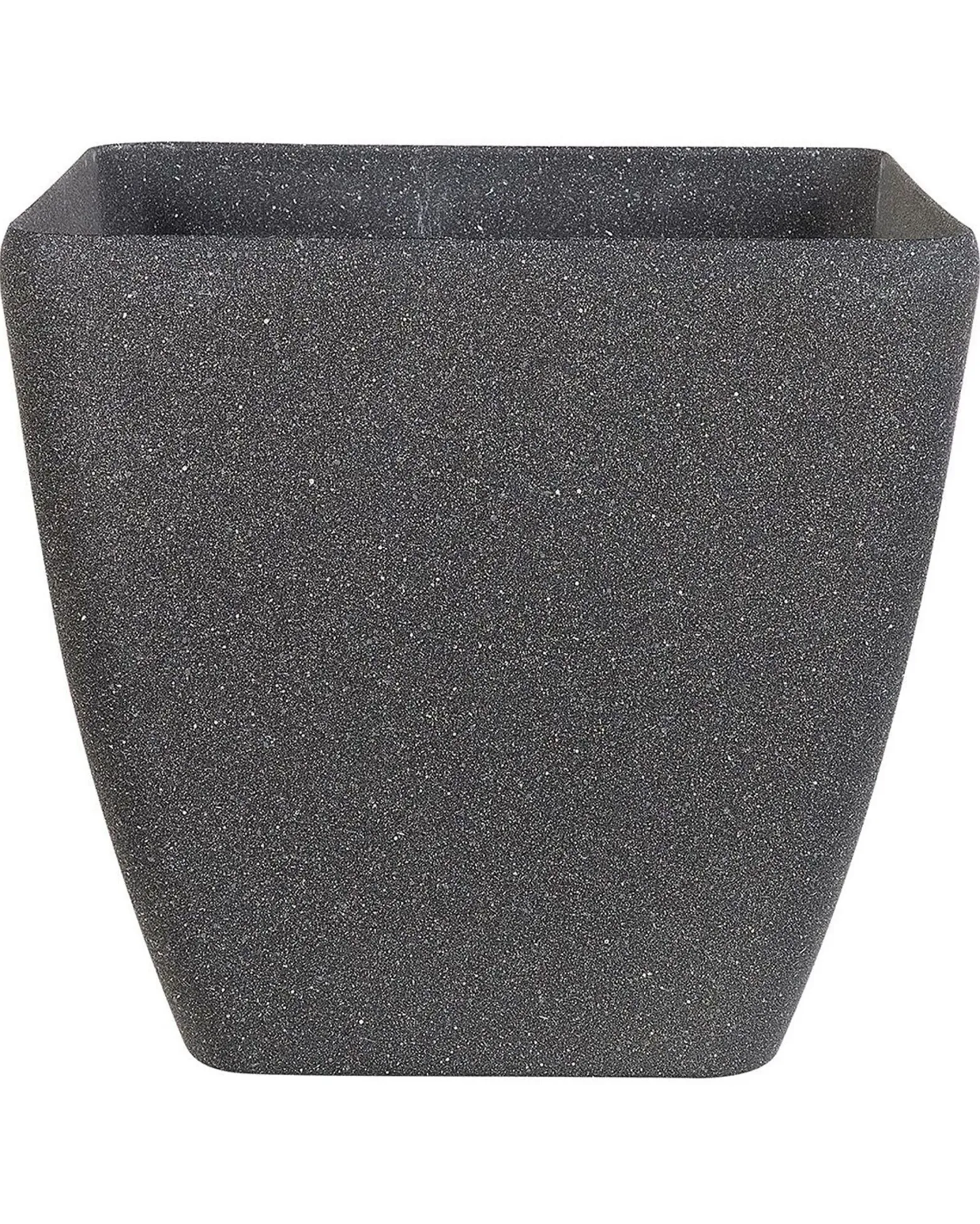 Zestaw 2 kwadratowych doniczek 34 cm ciemnoszare