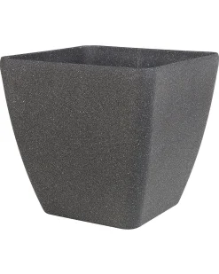 Zestaw 2 kwadratowych doniczek 34 cm ciemnoszare