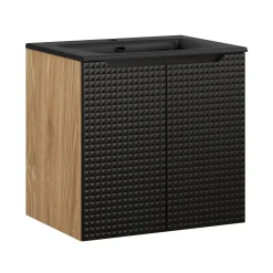 Zestaw mebli łazienkowych 60cm z umywalką meblową SKY Luxor Black