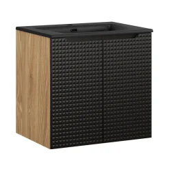 Zestaw mebli łazienkowych 60cm z umywalką meblową SKY Luxor Black