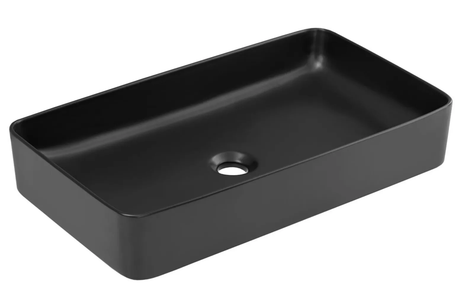 Zestaw mebli łazienkowych 90cm z blatem i umywalką nablatową Luxor Black