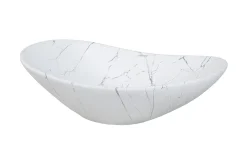 Zestaw Mebli Łazienkowych Fiji White 80 cm z Umywalką Nablatową, Szafką