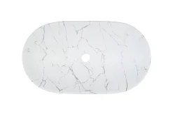 Zestaw Mebli Łazienkowych Fiji White 80 cm z Umywalką Nablatową, Szafką