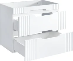 Zestaw Mebli Łazienkowych Fiji White 80 cm z Umywalką Nablatową, Szafką