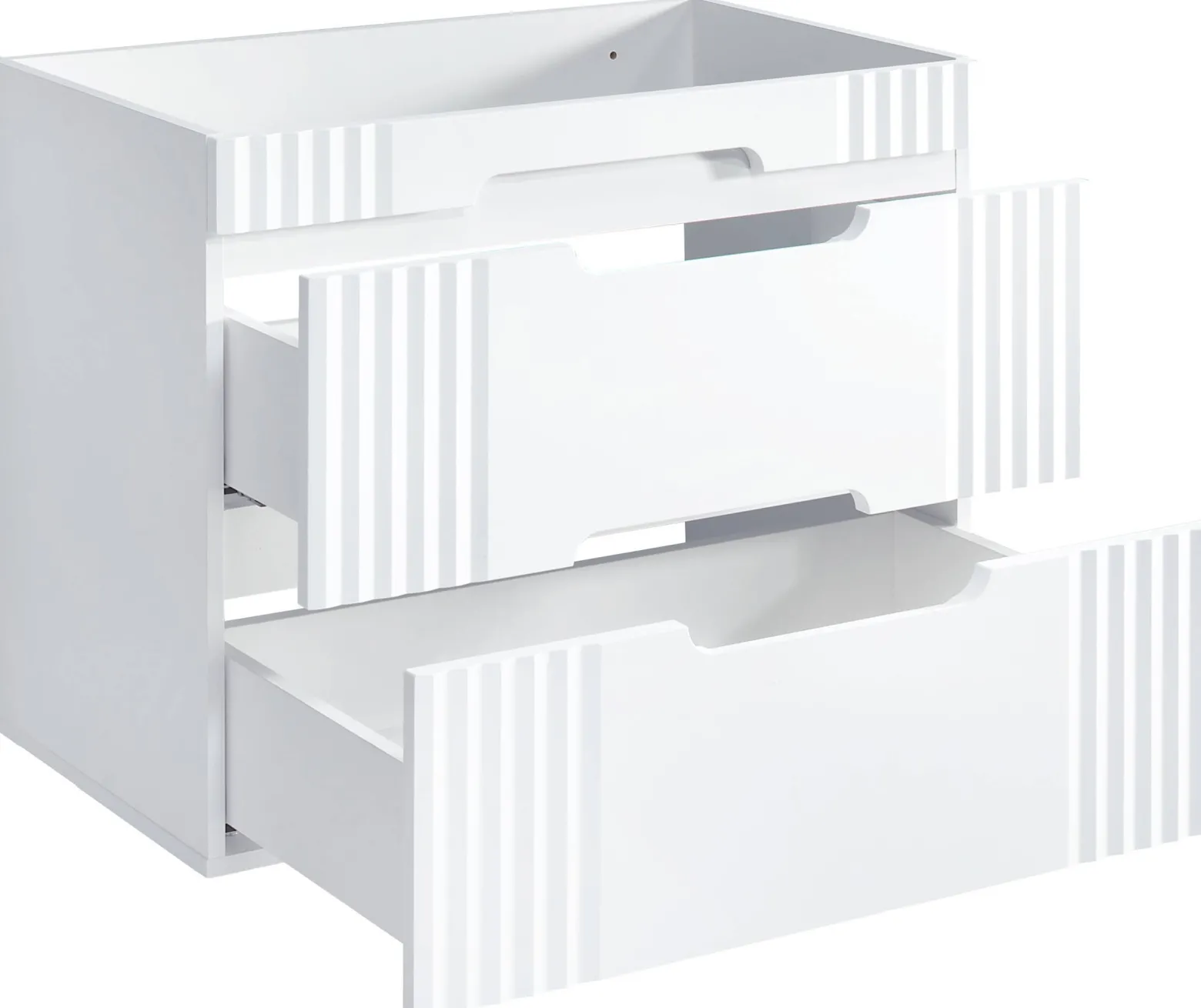 Zestaw Mebli Łazienkowych Fiji White 80 cm z Umywalką Nablatową, Szafką