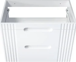 Zestaw Mebli Łazienkowych Fiji White 80 cm z Umywalką Nablatową, Szafką