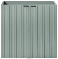 Zestaw Mebli Łazienkowych Line Reed Green 140cm z Blatem, 2 Umywalkami