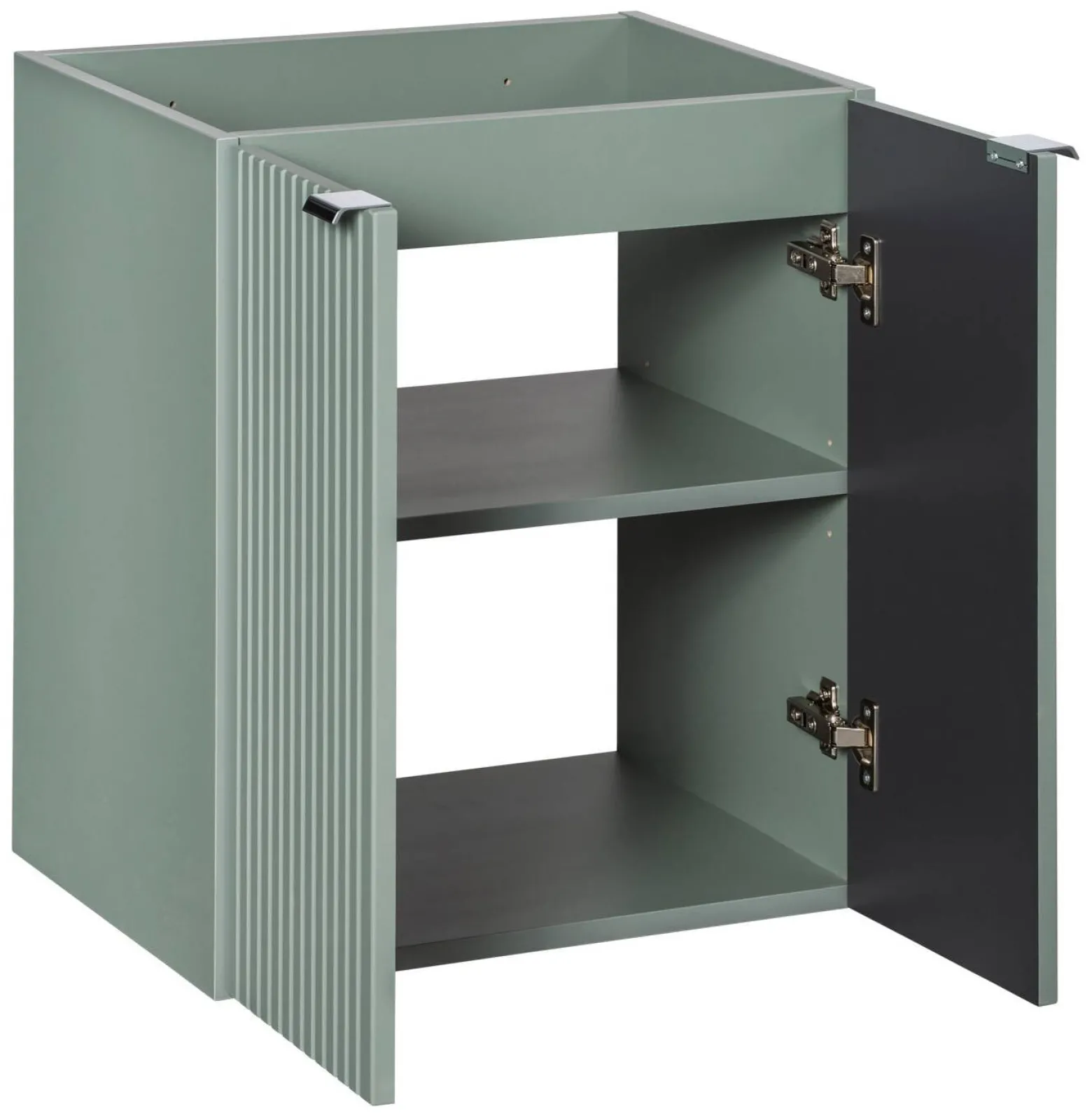 Zestaw Mebli Łazienkowych Line Reed Green 140cm z Blatem, 2 Umywalkami