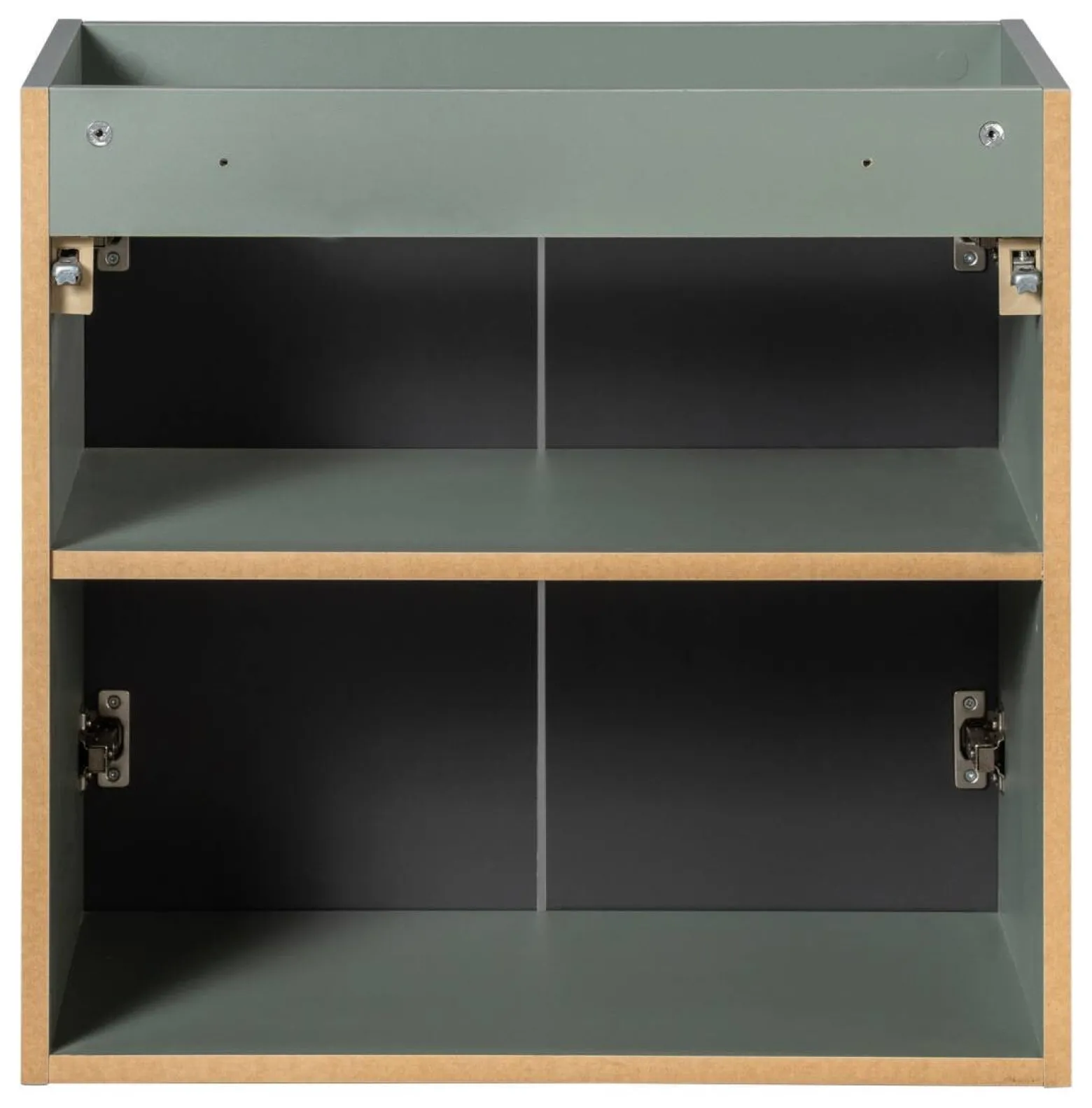 Zestaw Mebli Łazienkowych Line Reed Green 140cm z Blatem, 2 Umywalkami