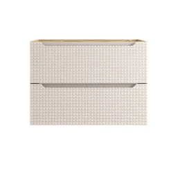 Zestaw Mebli Łazienkowych Luxor Beige 160cm z Blatem, 2 Umywalkami