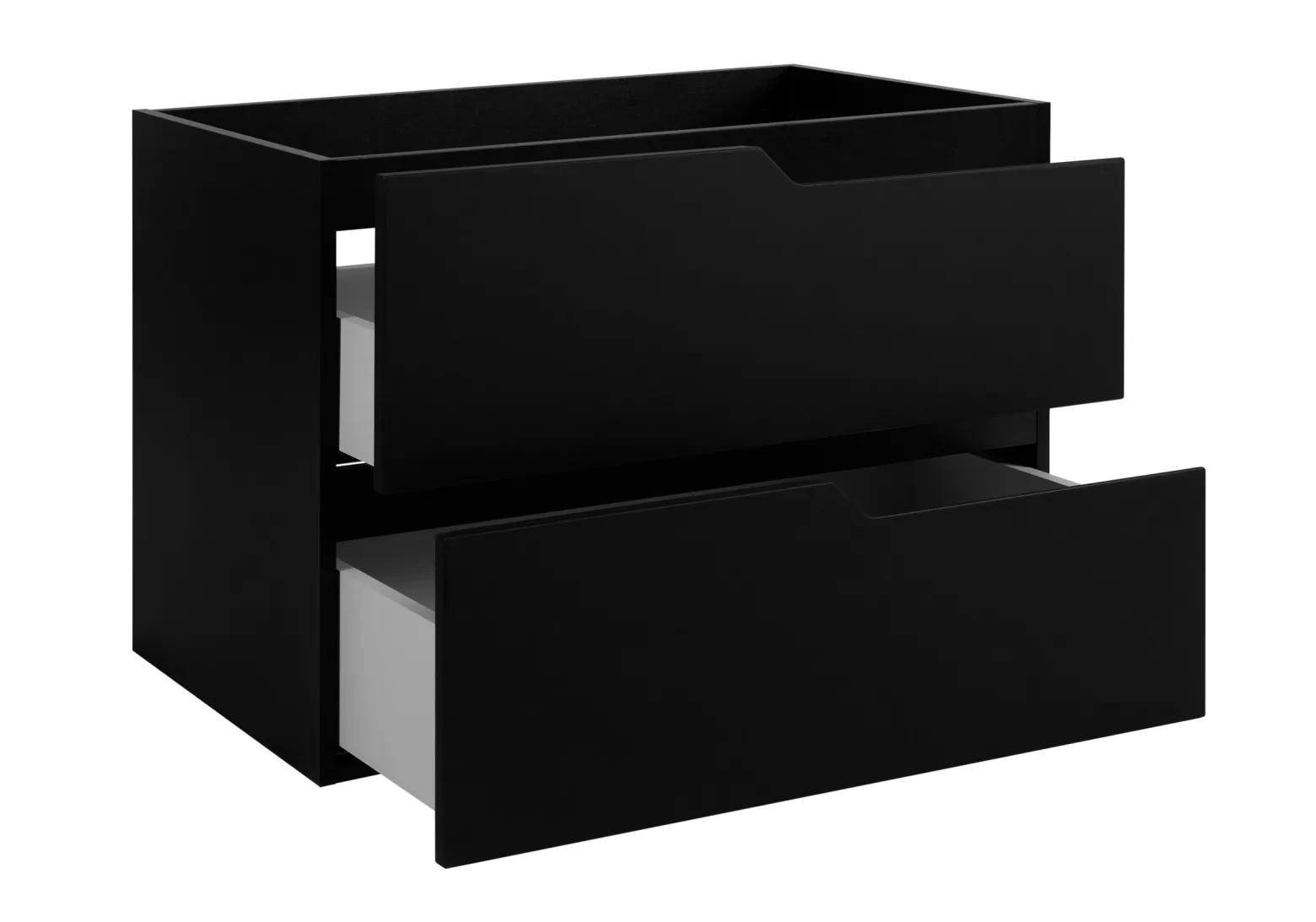 Zestaw mebli łazienkowych pod umywalkę, czarna, 100 (80 + 20) x 46 x 58 cm