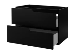 Zestaw mebli łazienkowych pod umywalkę, czarna, 100 (80 + 20) x 46 x 58 cm