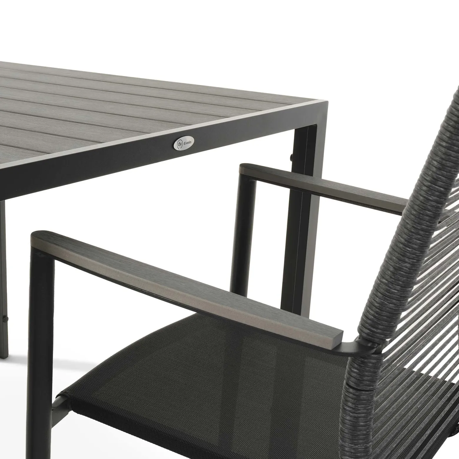 Zestaw mebli ogrodowych aluminiowych di volio Carineo 4+1