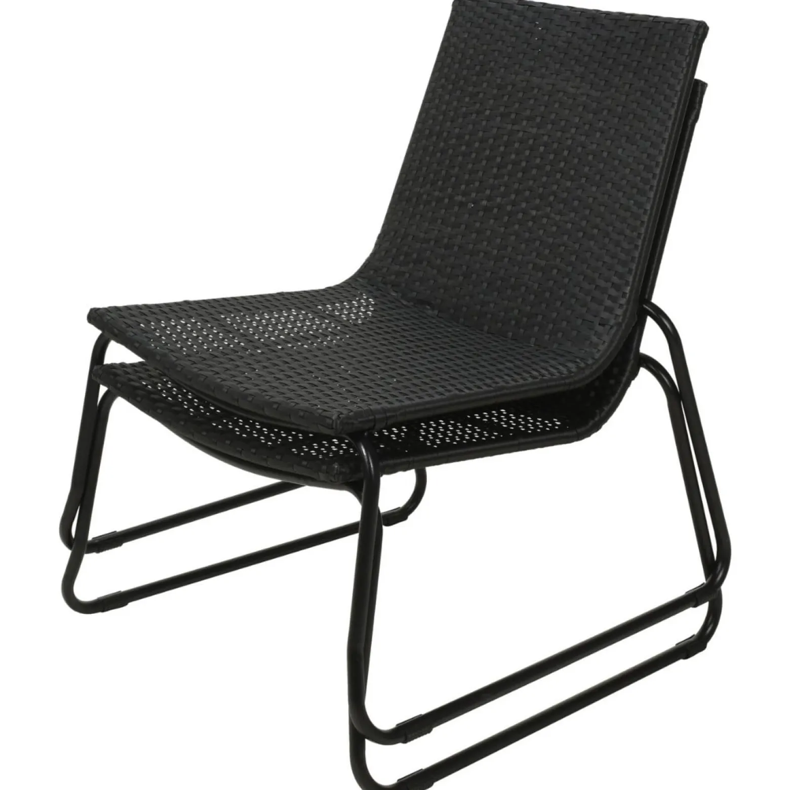 Zestaw mebli ogrodowych BELFORT 2 fotele i stolik kawowy metal rattan