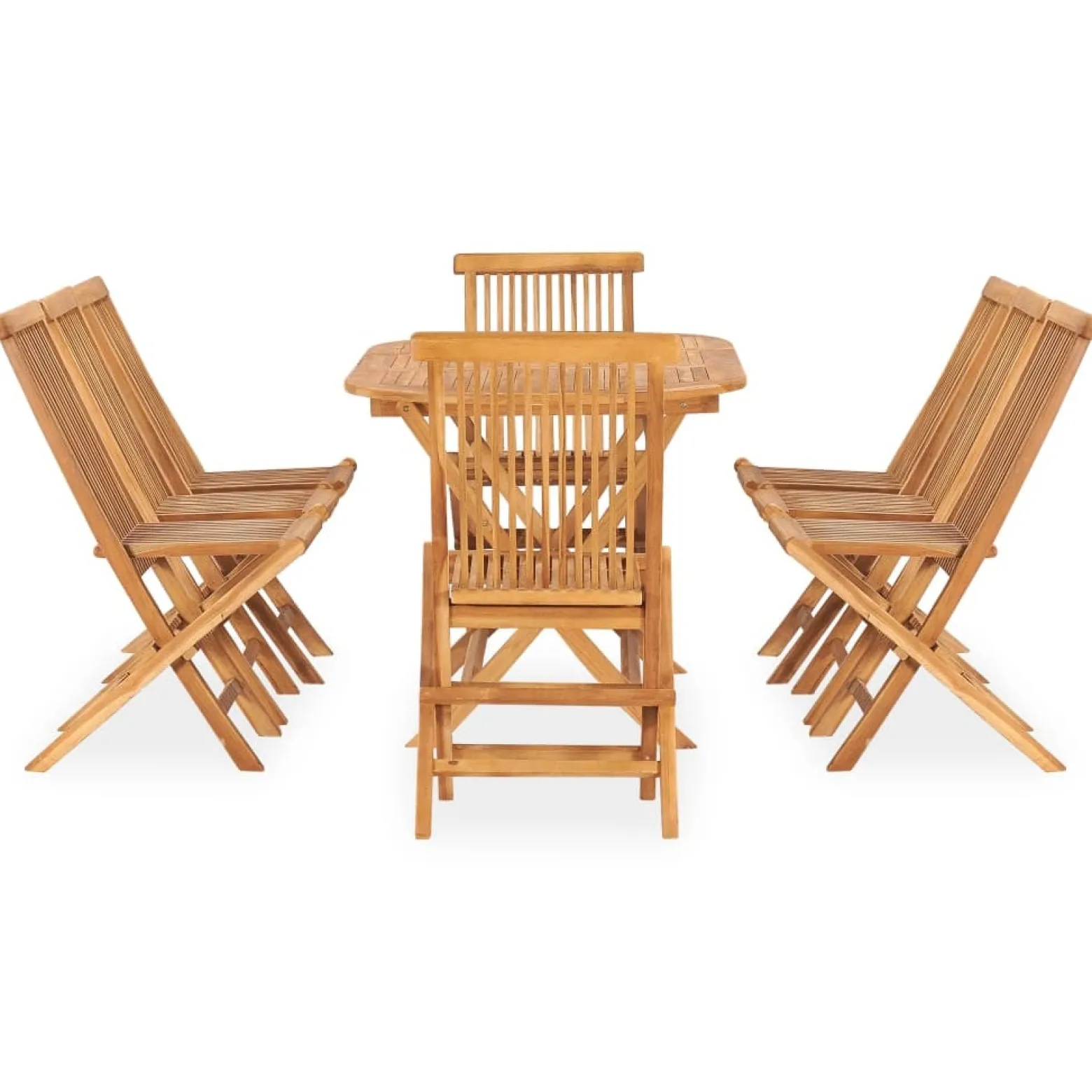Zestaw mebli ogrodowych Brąz 160 x 80 x 75 cm Drewno tekowe Without armrest