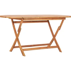 Zestaw mebli ogrodowych Brąz 160 x 80 x 75 cm Drewno tekowe Without armrest