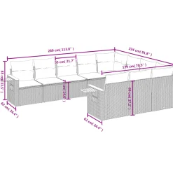 Zestaw mebli ogrodowych czarny technorattan komplet mebli na taras balkon