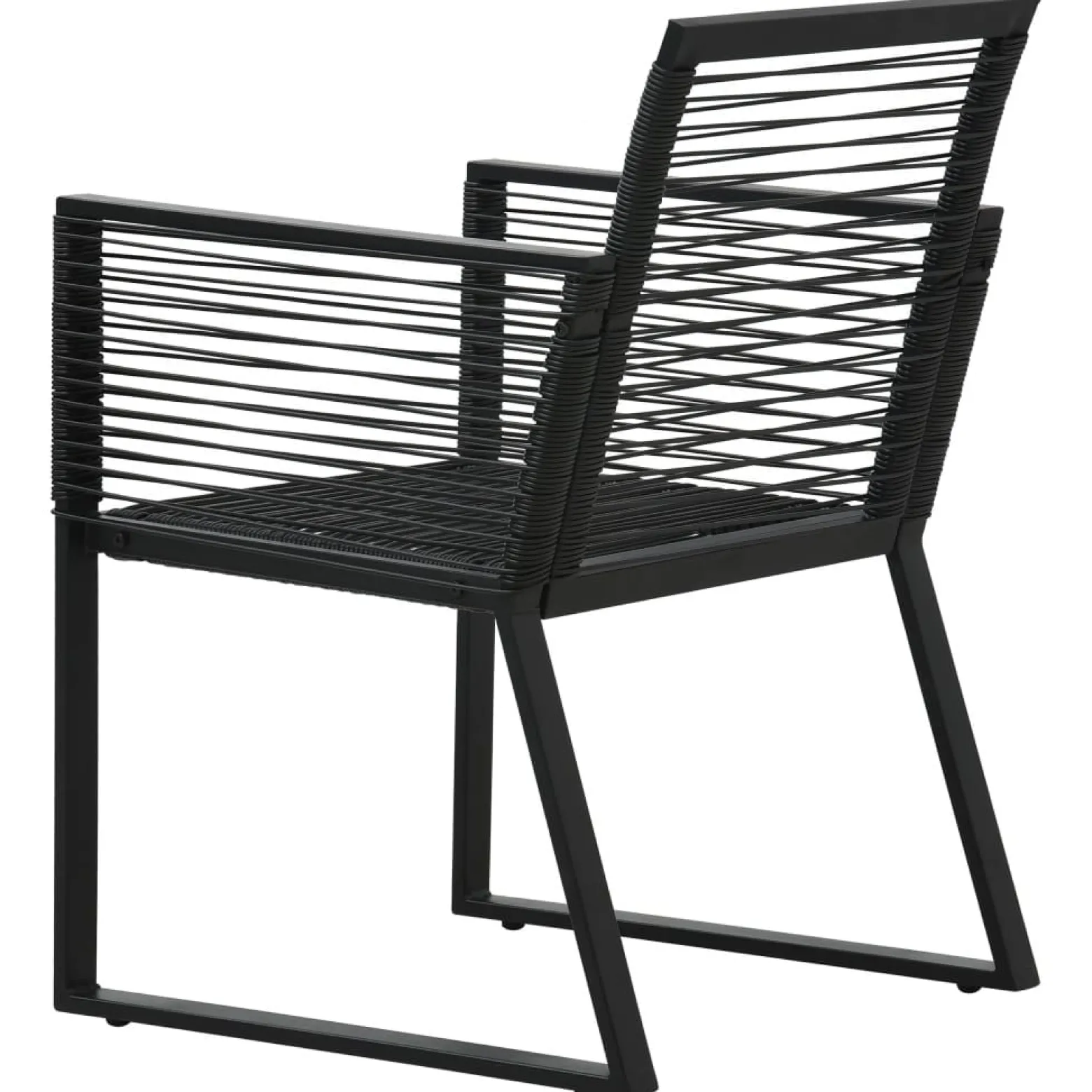 Zestaw mebli ogrodowych Czarny 190 cm table length PVC vidaXL