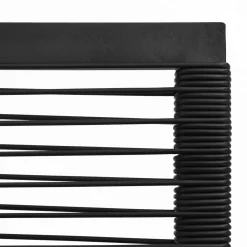 Zestaw mebli ogrodowych Czarny 190 cm table length PVC vidaXL