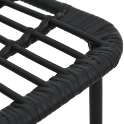 Zestaw mebli ogrodowych Czarny 190 cm table length Technorattan vidaXL