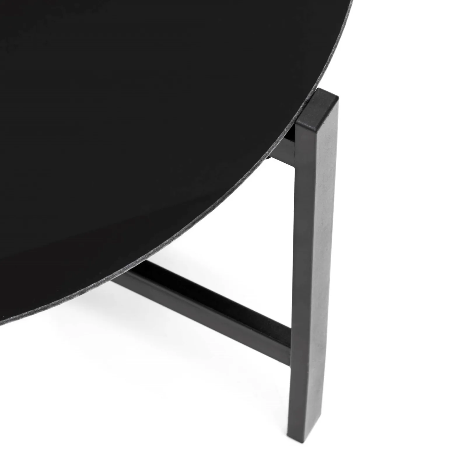 Zestaw mebli ogrodowych dla 4 osób sofa, krzesła, stolik metalowe, czarne