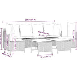 Zestaw Mebli Ogrodowych Komplet Wypoczynkowy Na Taras Balkon Ogród Poduszki