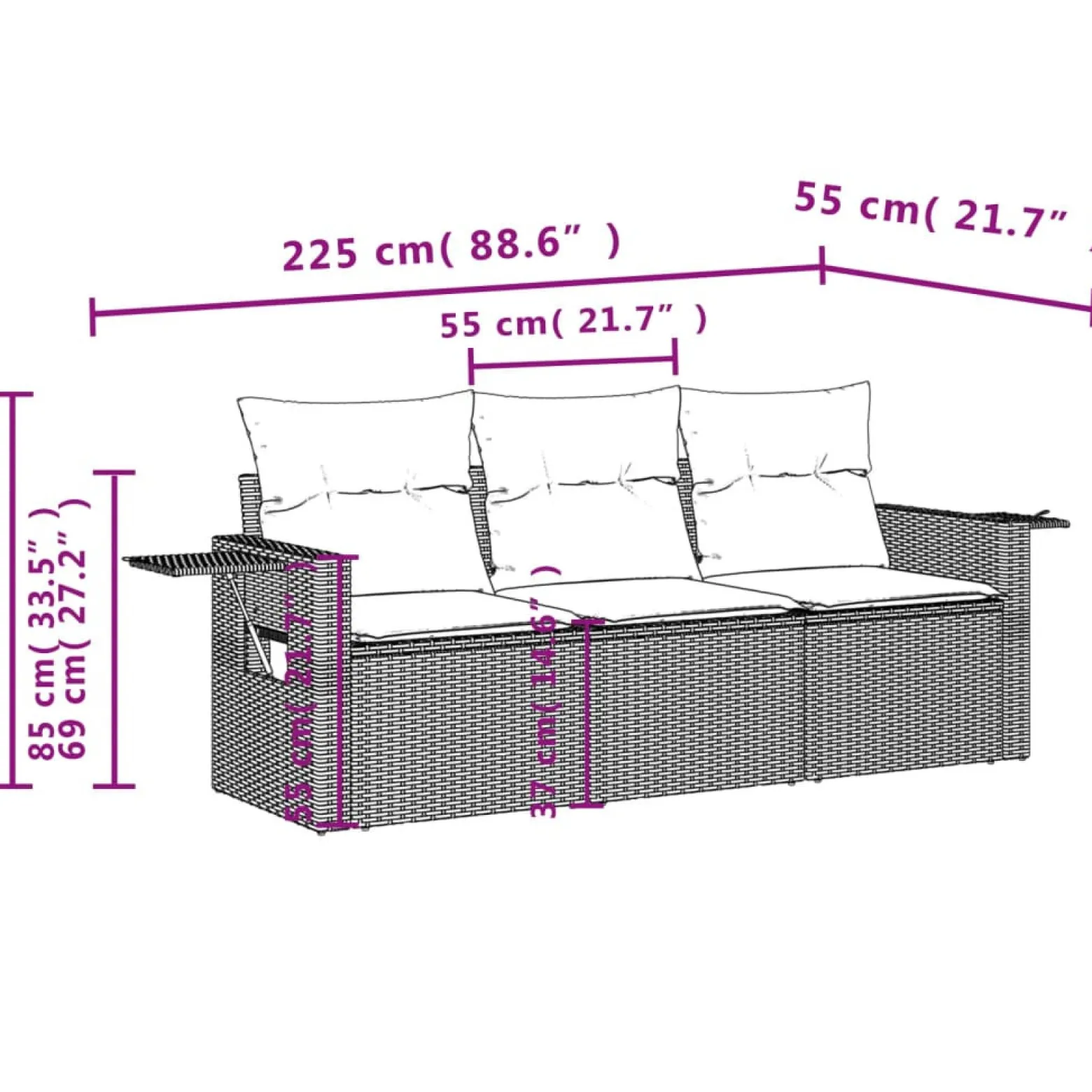 Zestaw Mebli Ogrodowych Komplet Wypoczynkowy Na Taras Balkon Ogród Rattan