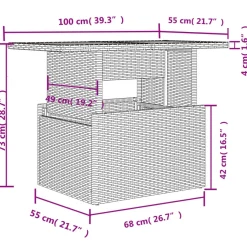 Zestaw Mebli Ogrodowych Komplet Wypoczynkowy Na Taras Balkon Ogród Rattan