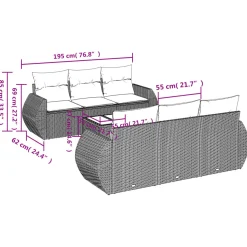 Zestaw Mebli Ogrodowych Komplet Wypoczynkowy Na Taras Balkon Ogród Rattan