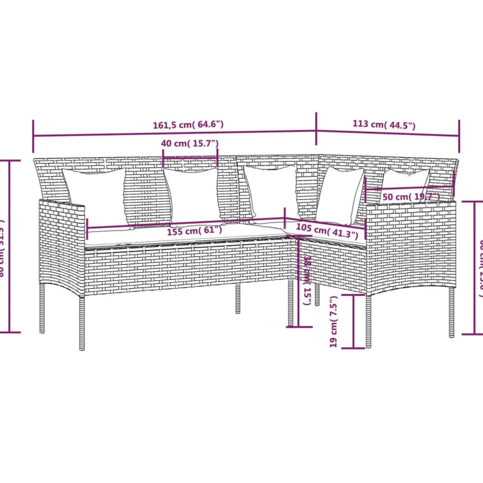 Zestaw Mebli Ogrodowych Komplet Wypoczynkowy Na Taras Balkon Ogród Rattan