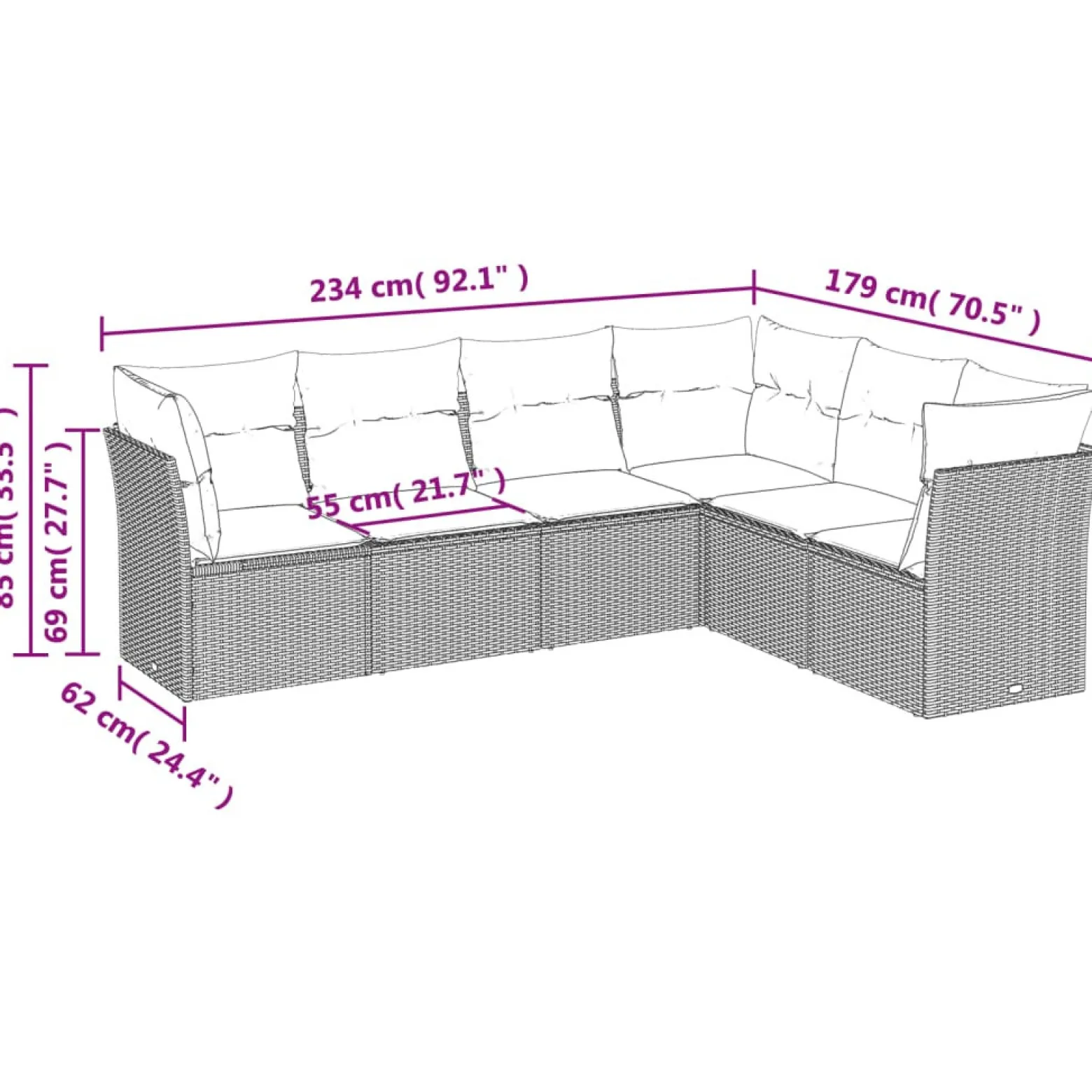 Zestaw Mebli Ogrodowych Komplet Wypoczynkowy Rattan Na Taras Balkon Ogród
