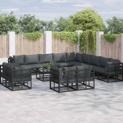 Zestaw Mebli Ogrodowych Metal Poduszki Na Taras Balkon Ogród Na Patio Taras