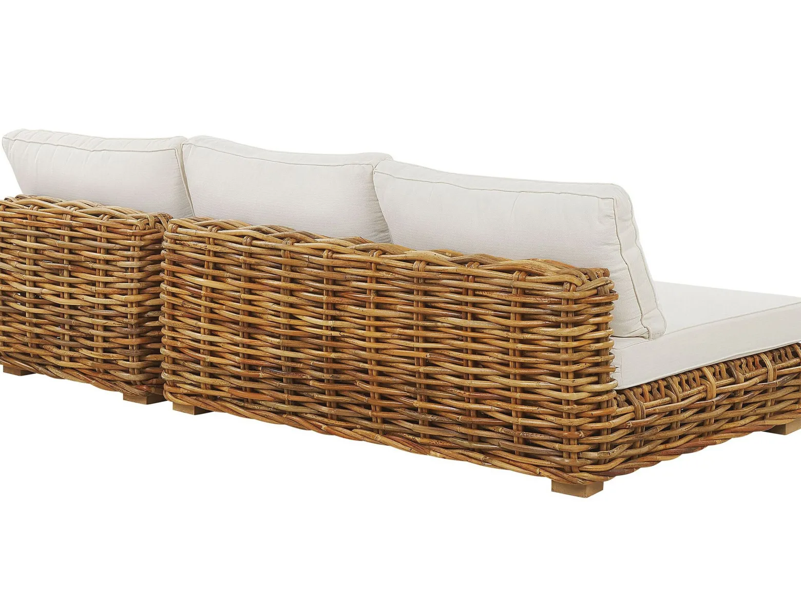 Zestaw mebli ogrodowych 4os rattan brązowy