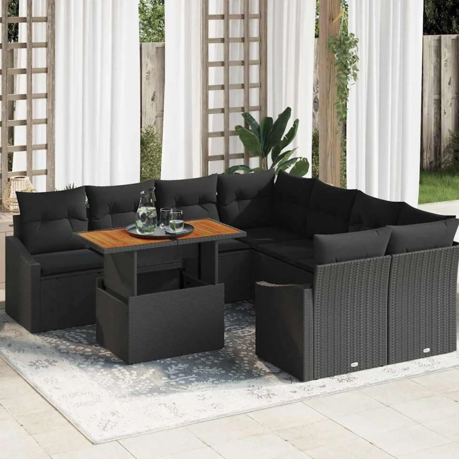 Zestaw Mebli Ogrodowych Rattan Na Taras Balkon Ogród Do Ogrodu Na Patio