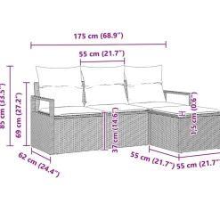 Zestaw Mebli Ogrodowych Rattan Na Taras Balkon Ogród Do Ogrodu Na Balkon