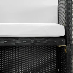 Zestaw Mebli Ogrodowych Stół Krzesła Rattan Poduszki Na Balkon Na Taras