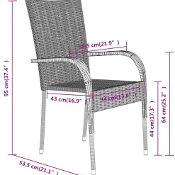 Zestaw Mebli Ogrodowych Stół Krzesła Rattan Do Ogrodu Na Taras Na Balkon