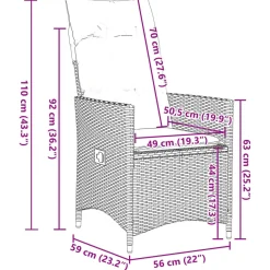 Zestaw mebli ogrodowych stolik krzesła technorattan brąz na balkon ogród