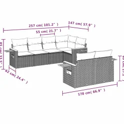Zestaw Mebli Ogrodowych Stolik Rattan Poduszki Na Balkon I Taras Do Ogrodu