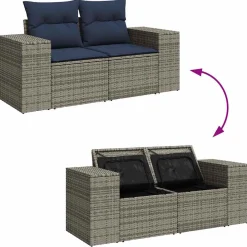 Zestaw Mebli Ogrodowych Stół Rattan Poduszki Do Ogrodu Na Taras Do Ogrodu