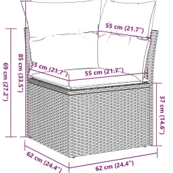 Zestaw Mebli Ogrodowych Stół Rattan Poduszki Do Ogrodu Na Taras Na Balkon